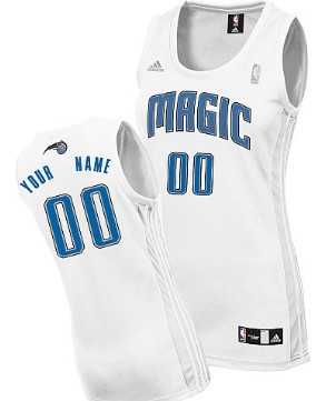 Women%27s Customized Orlando Magic White Jersey->customized nba jersey->Custom Jersey
